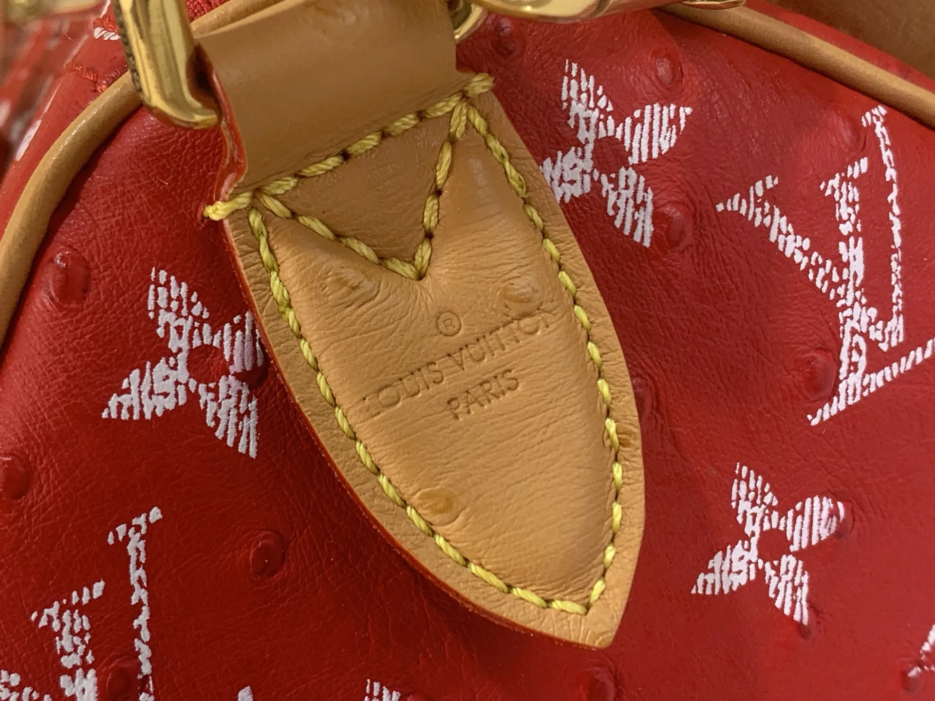 Louis Vuitton Speedy P9 Bandouli??re 30 Monogram Ostrich-Embossed Cowhide M14021 - 图片 9