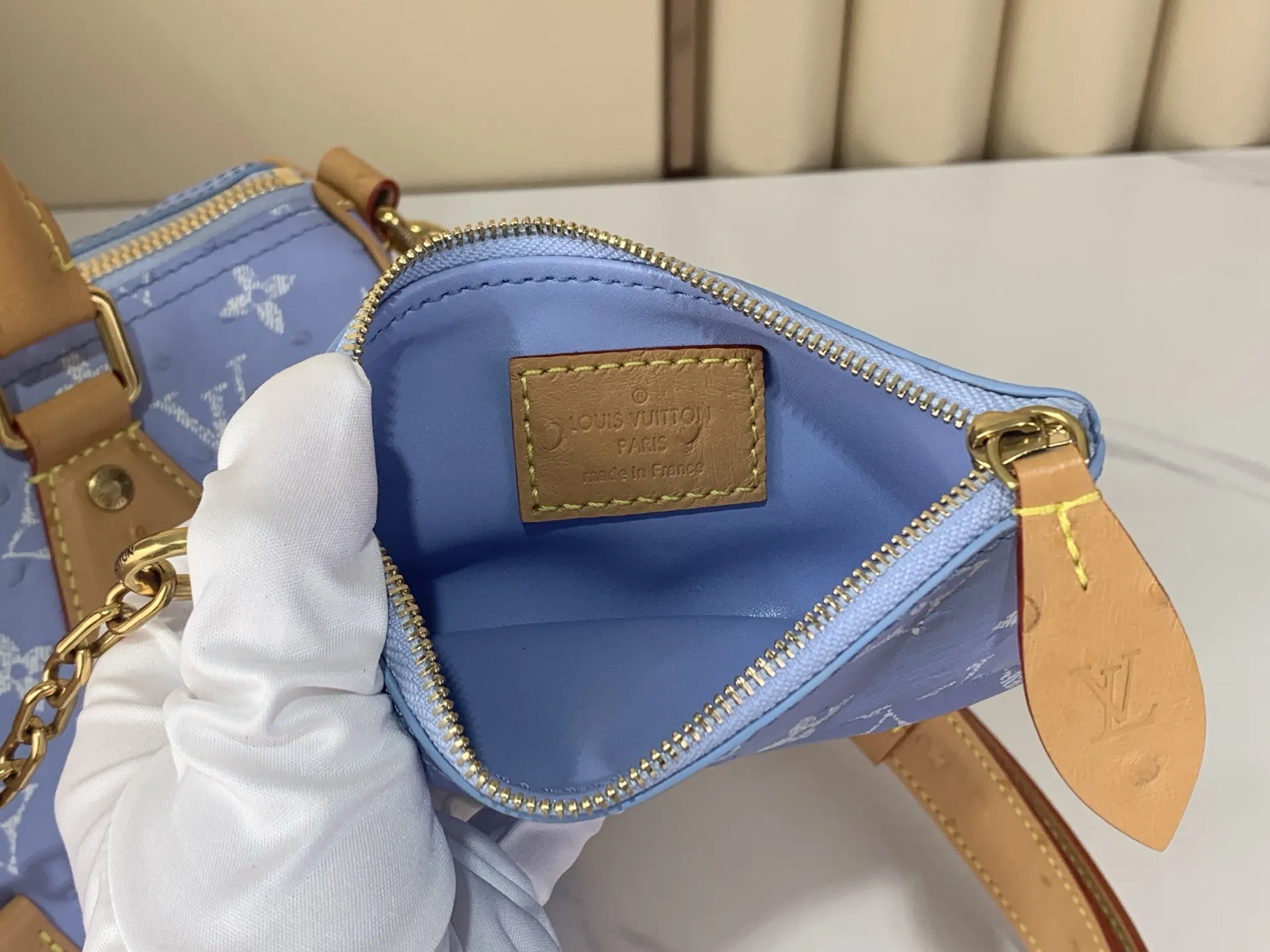 Louis Vuitton Speedy P9 Bandouli??re 30 Monogram Ostrich-Embossed Cowhide M14021 - 图片 7