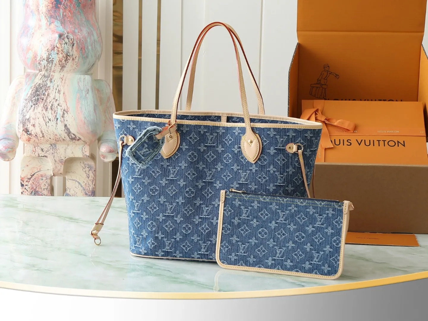 Alternative view of Louis Vuitton Denim Neverfull MM M13192