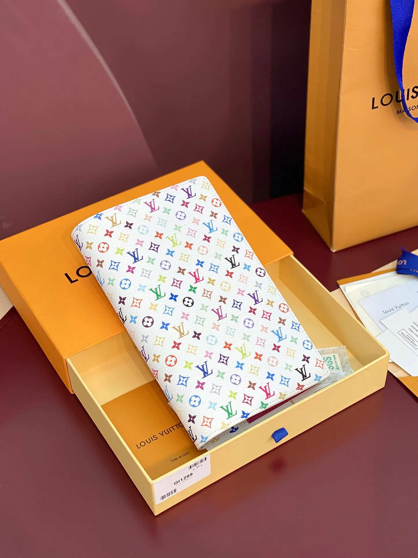 Louis Vuitton LV x TM Monogram Multicolore Emily Notebook Cover MM GI1299 - Image 3
