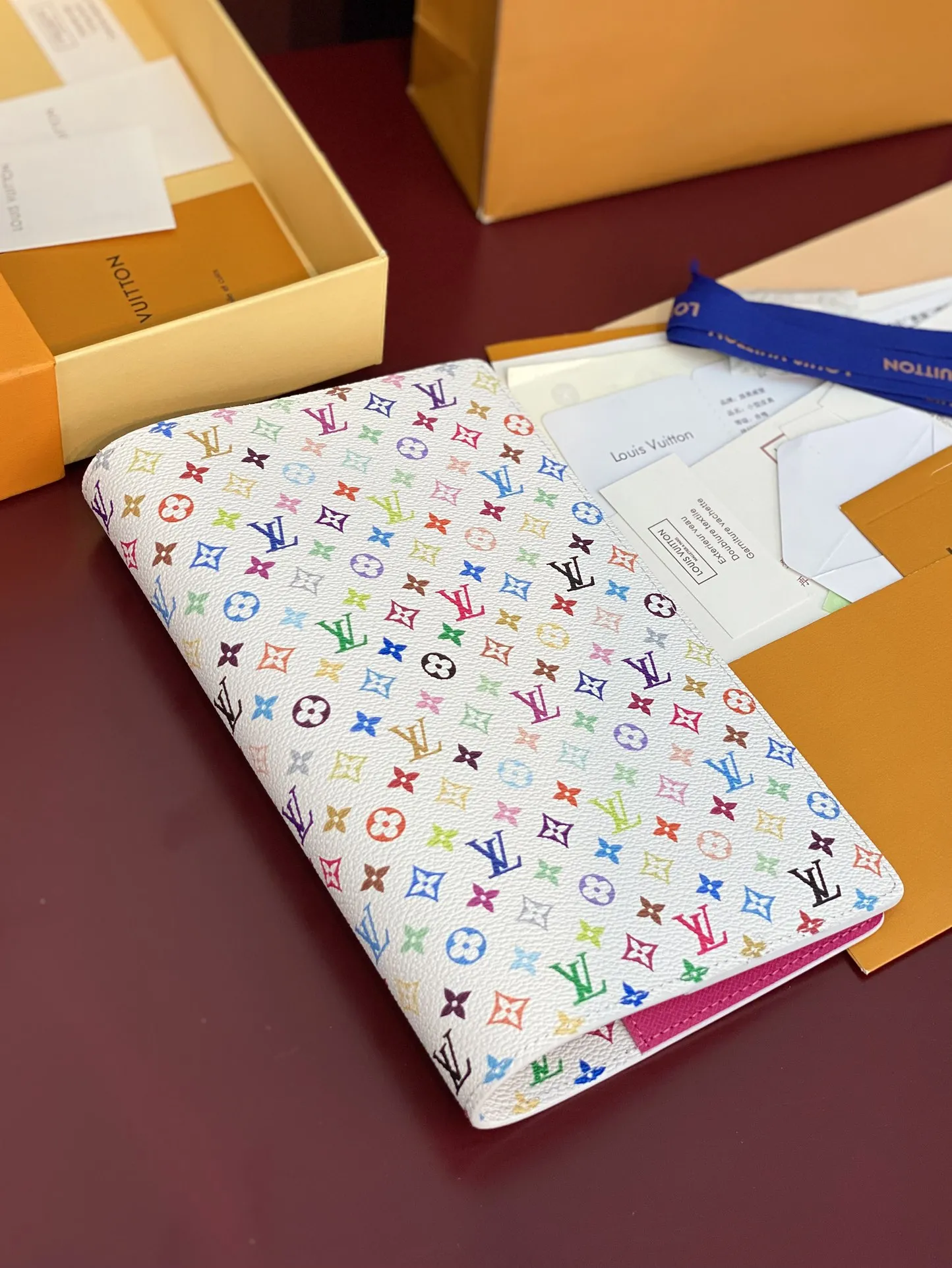Louis Vuitton LV x TM Monogram Multicolore Emily Notebook Cover MM GI1299 - Image 6