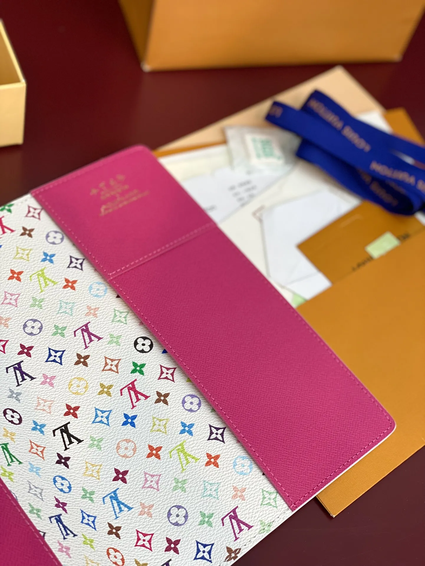 Louis Vuitton LV x TM Monogram Multicolore Emily Notebook Cover MM GI1299 - Image 9