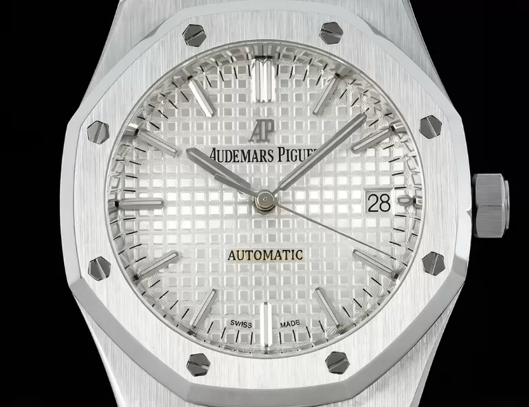 Alternative view of Royal Oak 15450 SS/SS White/Stk ZF SA3120 Super Clone