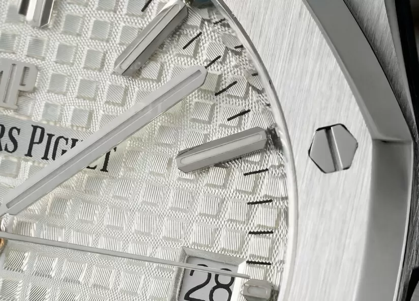 Royal Oak 15450 SS/SS White/Stk ZF SA3120 Super Clone - Image 3