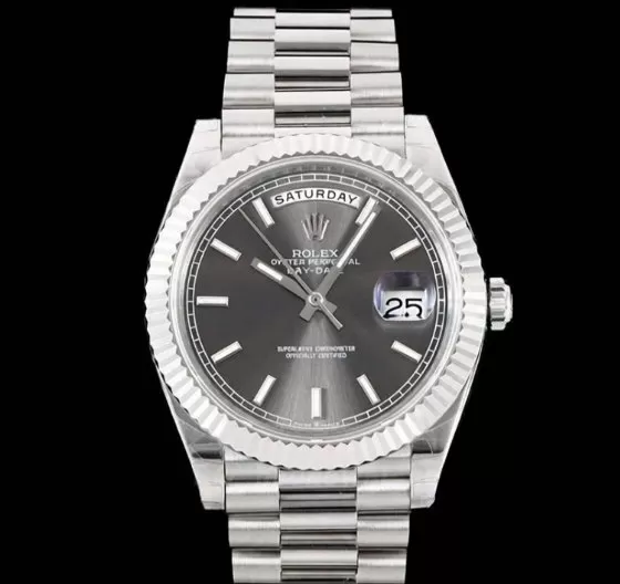 DayDate 228239 40mm Pres SS/SS Grey Dial GSF A3255 (Tungsten Heavy Version) - Image 3