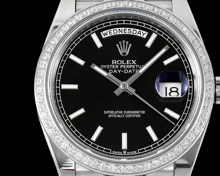 Alternative view of DayDate 228349 40mm Pres SS/SS Black/Stk GSF A3255 (Tungsten Heavy Version)