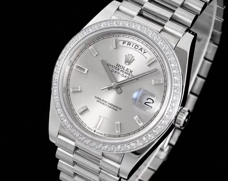 DayDate 228349 40mm Pres SS/SS Silver/Dia GSF A3255 (Tungsten Heavy Version)