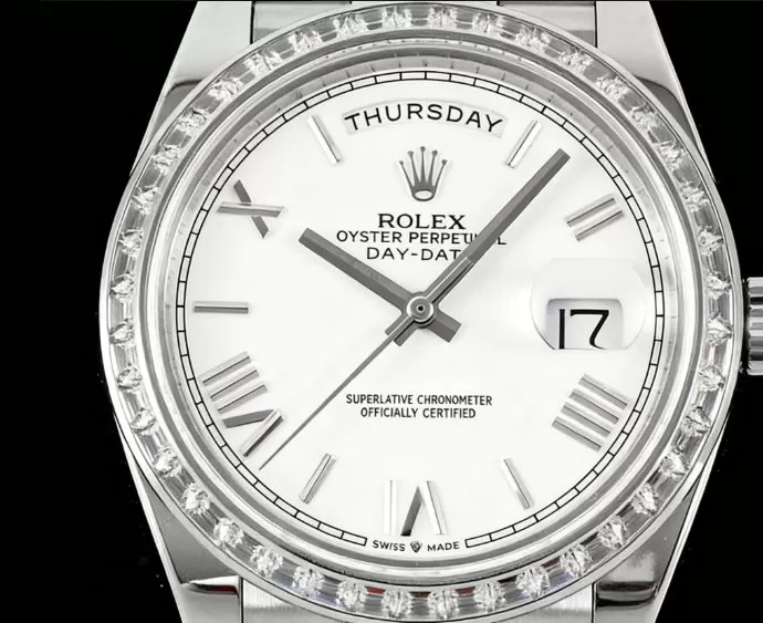Alternative view of DayDate 228396 40mm Pres SS/SS White Dial GSF A3255 (Tungsten Heavy Version)
