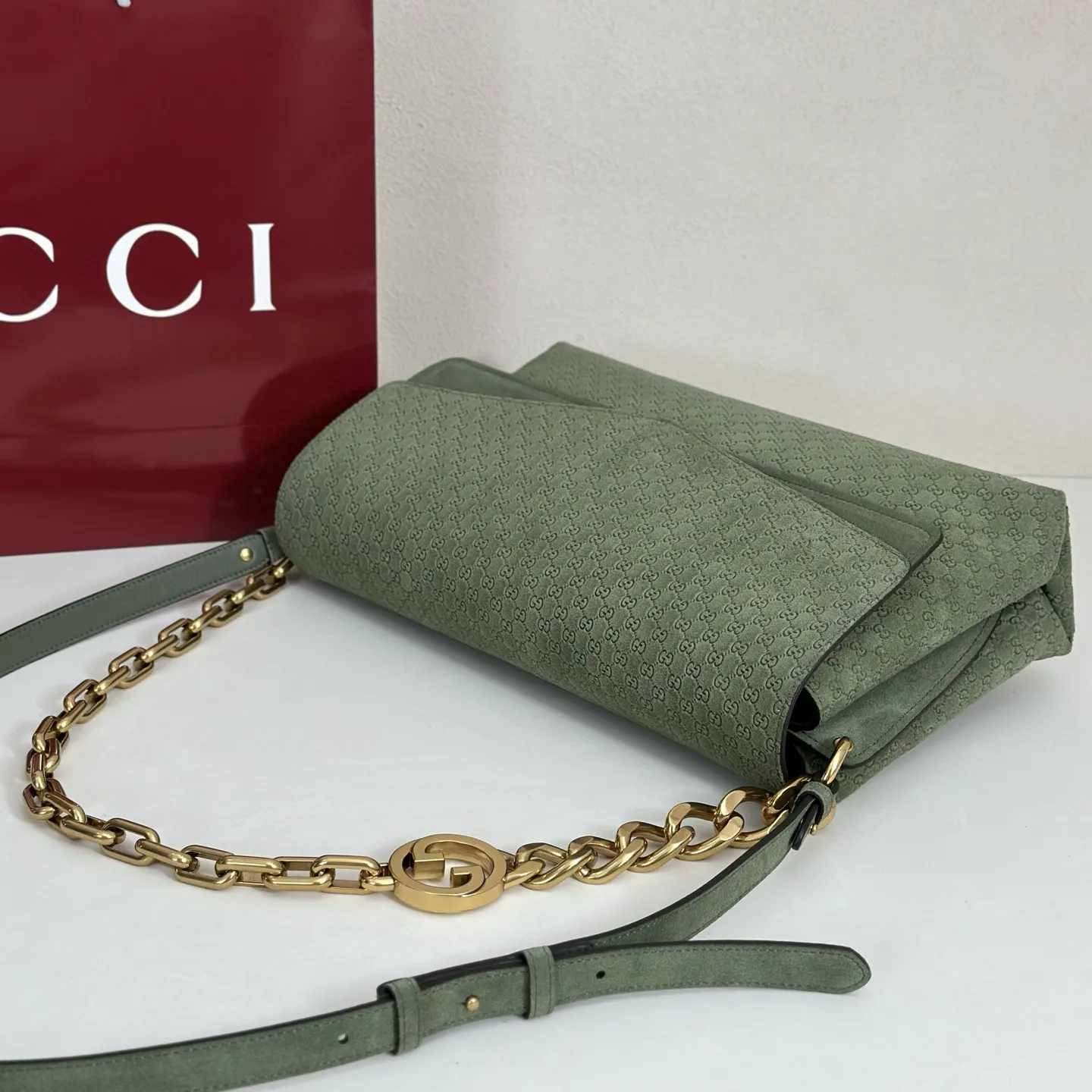 Gucci Large Shoulder Bag With Chain 857362 - 图片 8