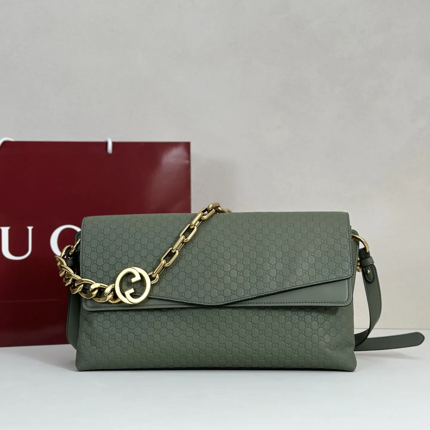 Gucci Large Shoulder Bag With Chain 857362 - 图片 8