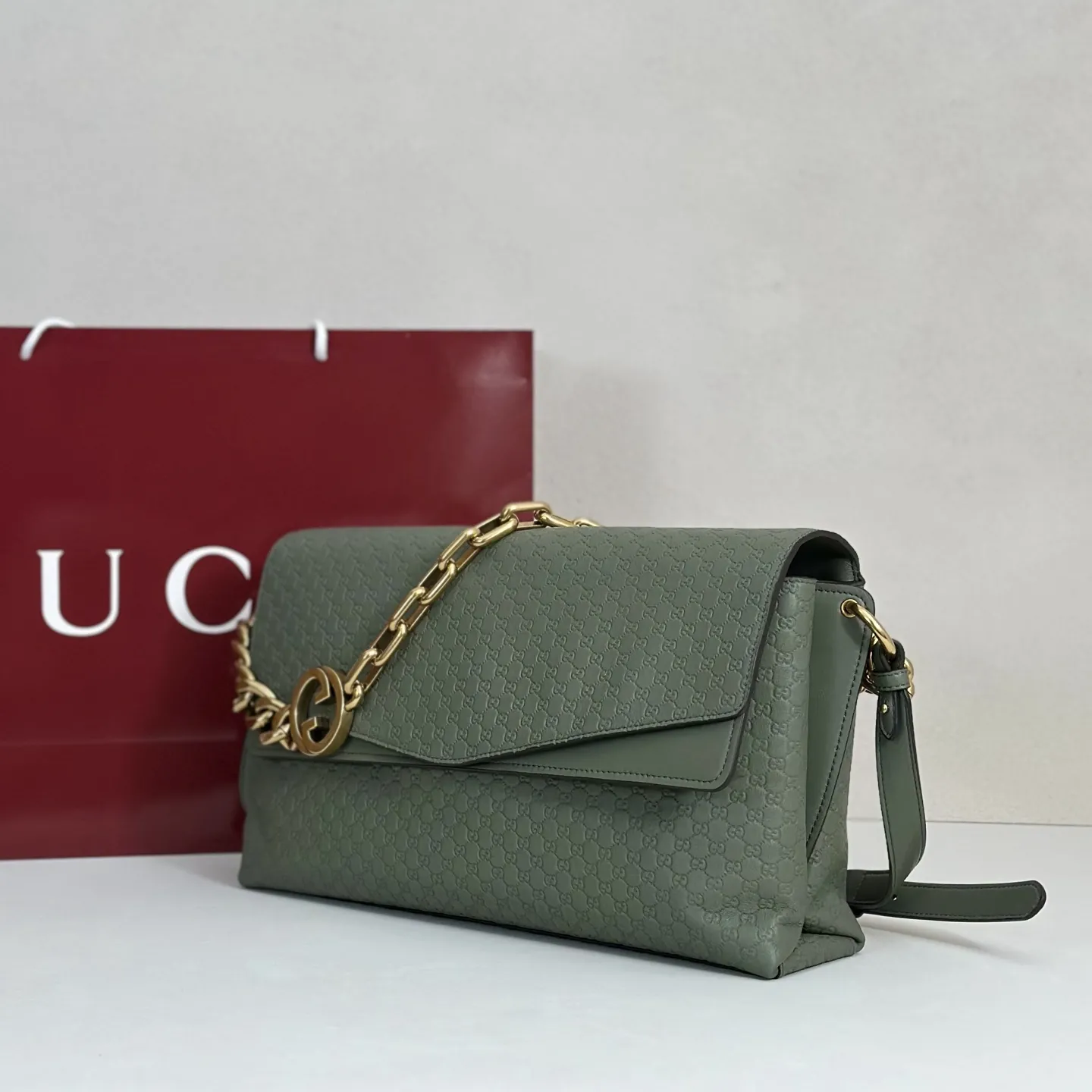 Gucci Large Shoulder Bag With Chain 857362 - 图片 9