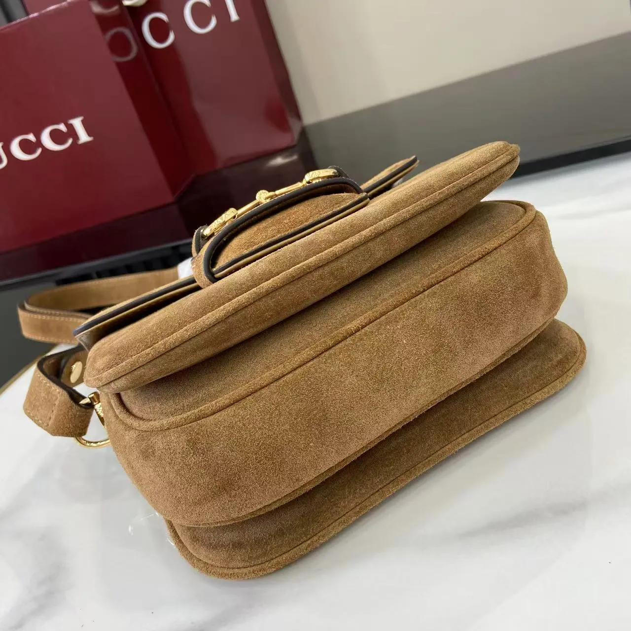 Gucci Horsebit 1955 Aura Mini Shoulder Bag ?847064 - 图片 5