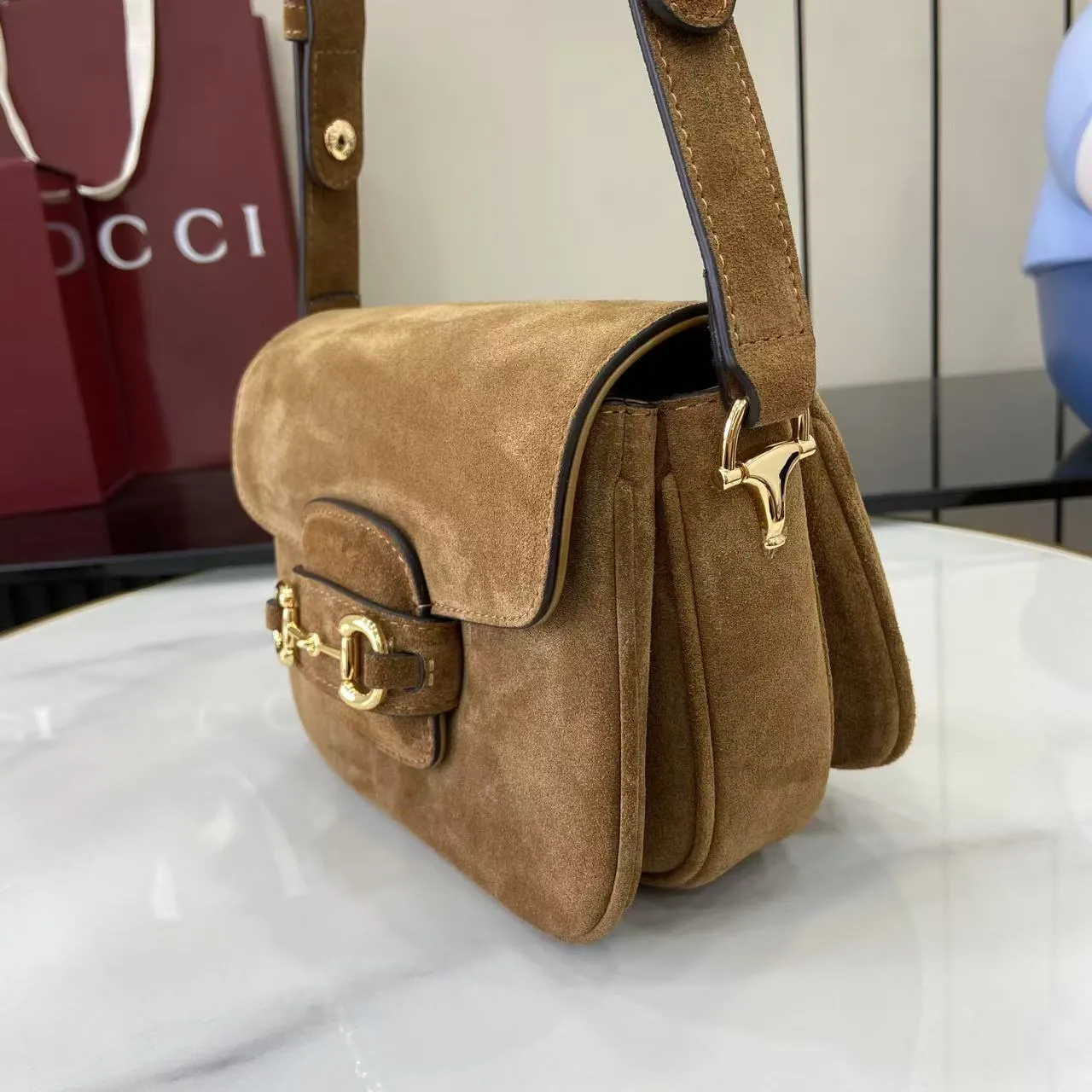 Gucci Horsebit 1955 Aura Mini Shoulder Bag ?847064 - 图片 7