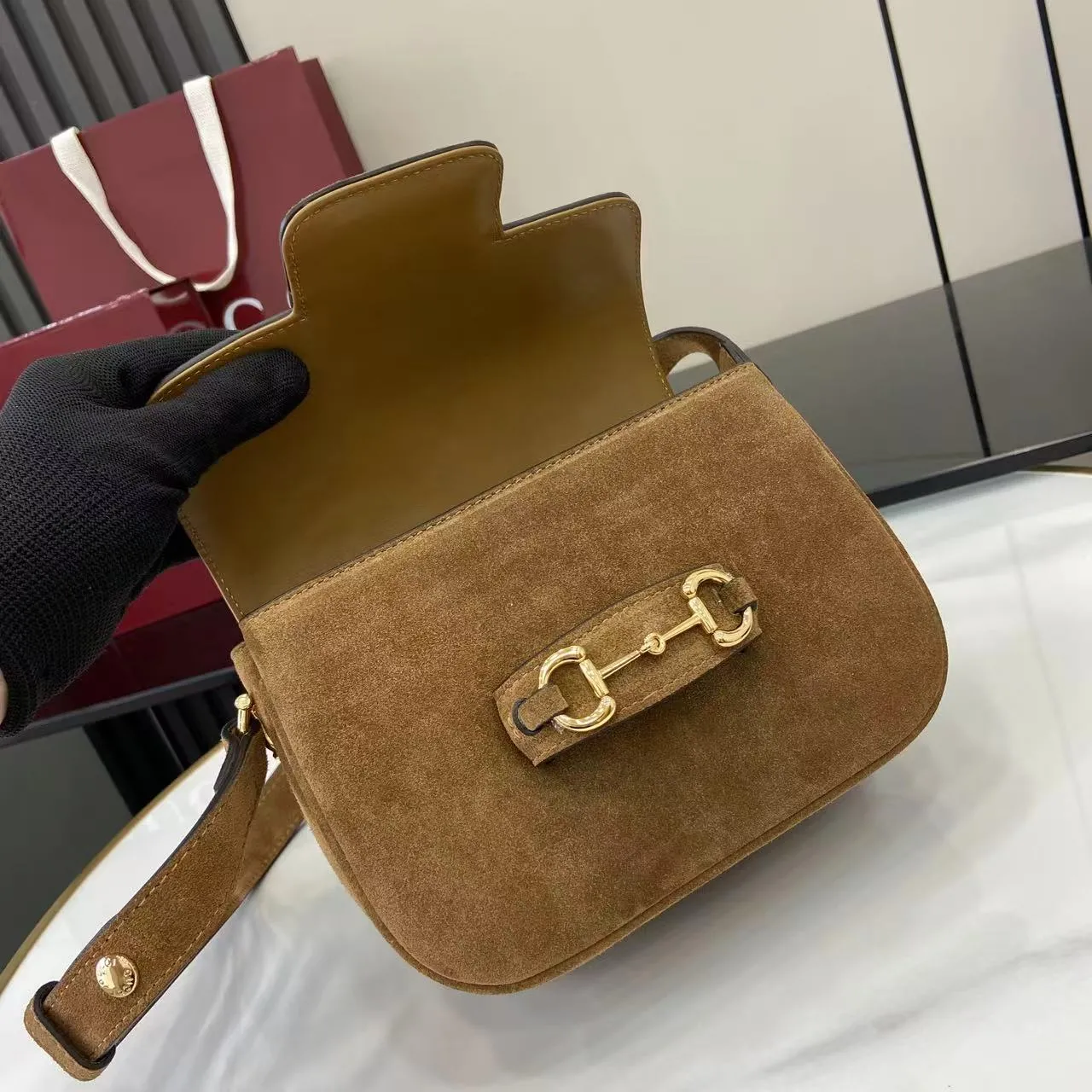 Gucci Horsebit 1955 Aura Mini Shoulder Bag ?847064 - 图片 8