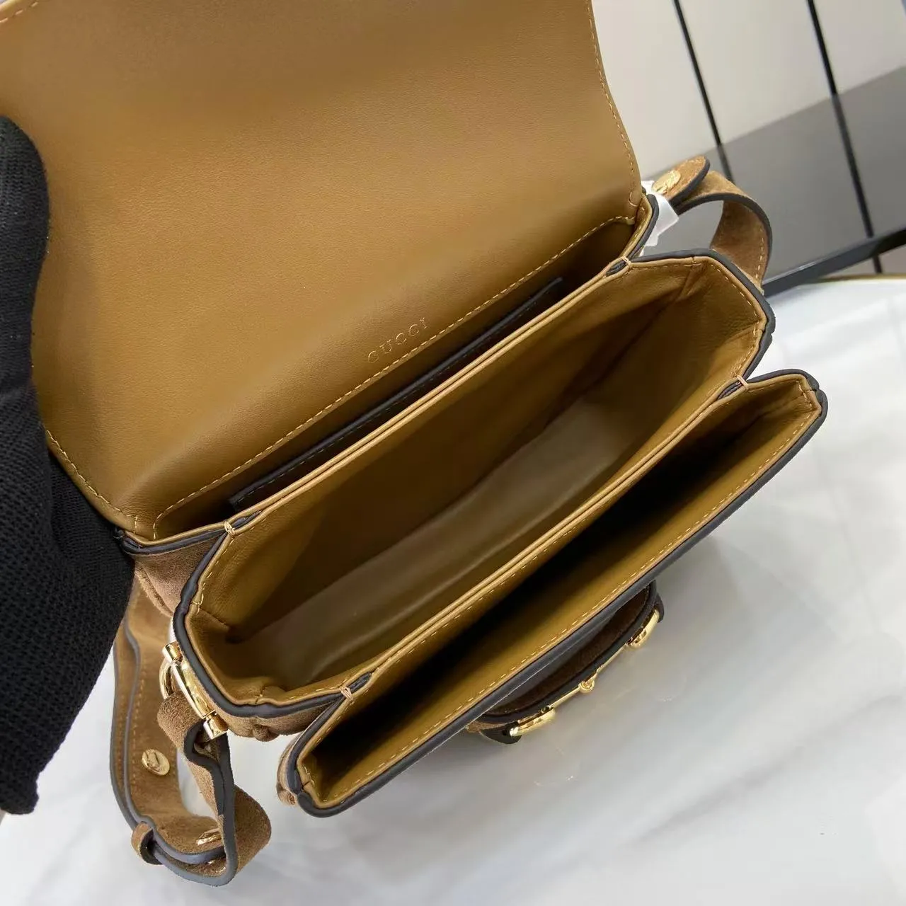 Gucci Horsebit 1955 Aura Mini Shoulder Bag ?847064 - 图片 9