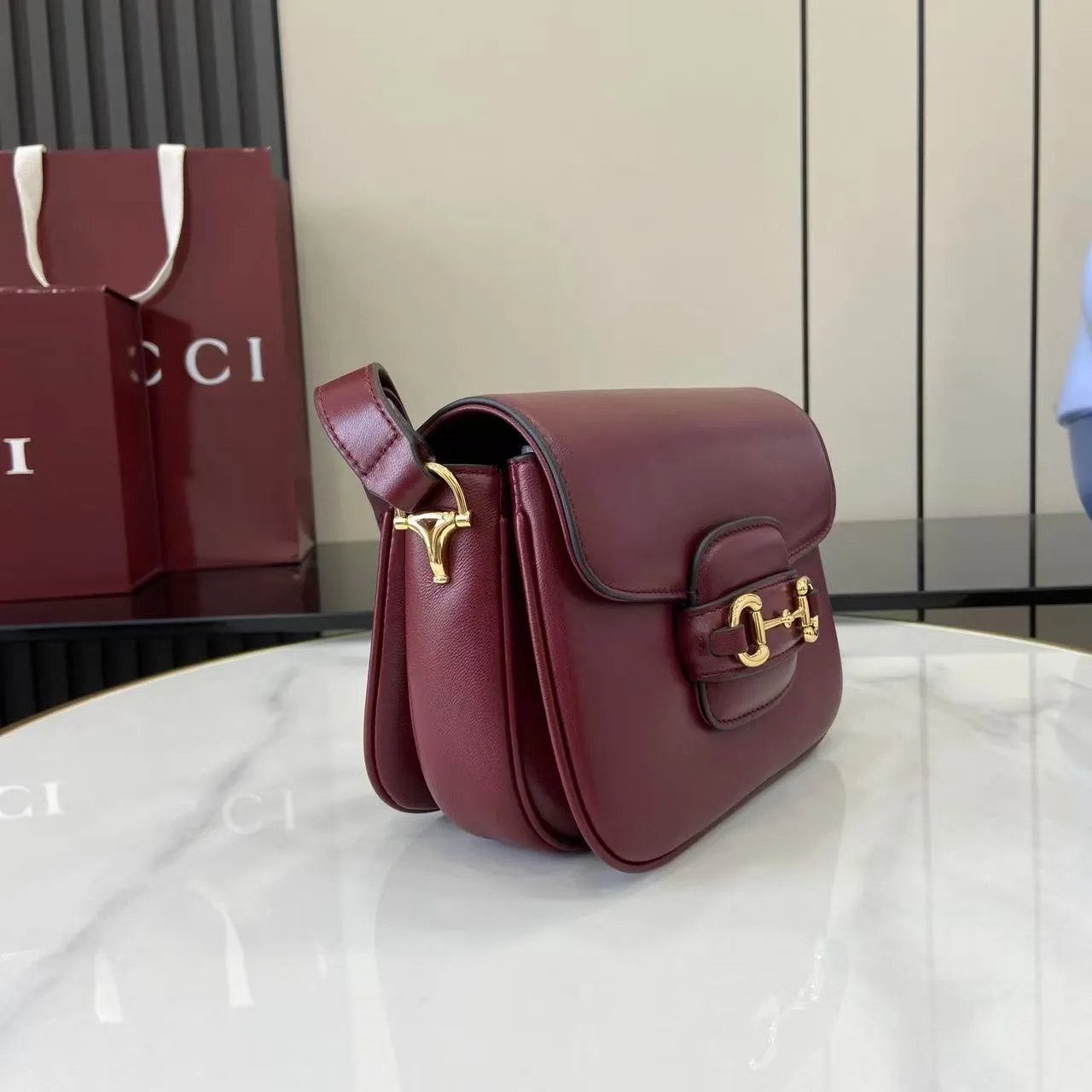 Gucci Horsebit 1955 Aura Mini Shoulder Bag ?847064? - 图片 3