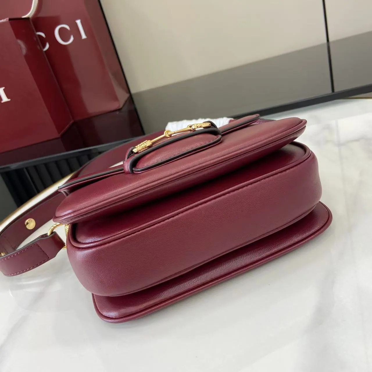 Gucci Horsebit 1955 Aura Mini Shoulder Bag ?847064? - 图片 5