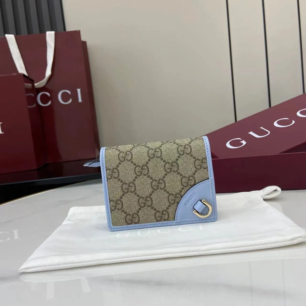 Alternative view of Gucci GG Emblem small wallet 820692