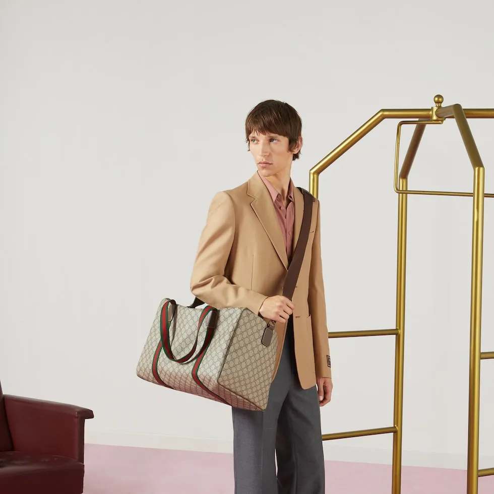 Gucci Medium duffle bag with Web 758664 - 图片 5