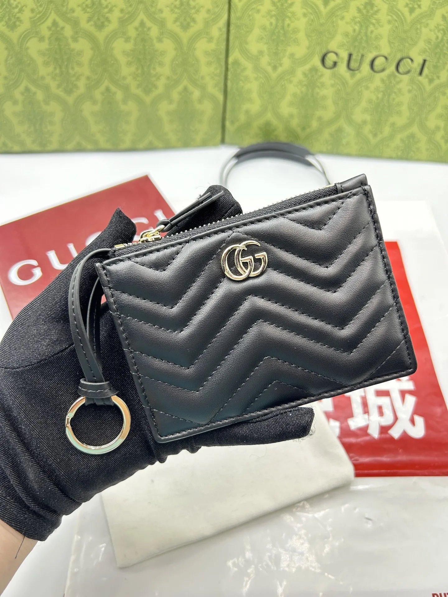 Gucci GG Marmont zip key pouch 837747 - Image 4