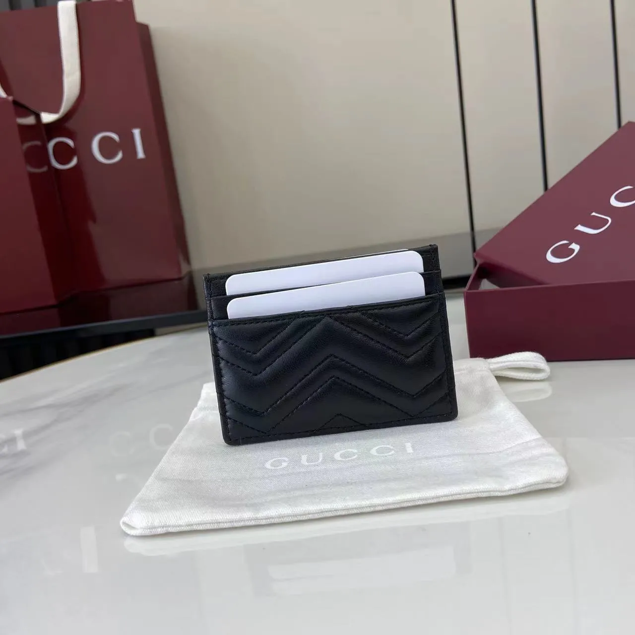 Gucci GG Marmont card case 443127 - 图片 3
