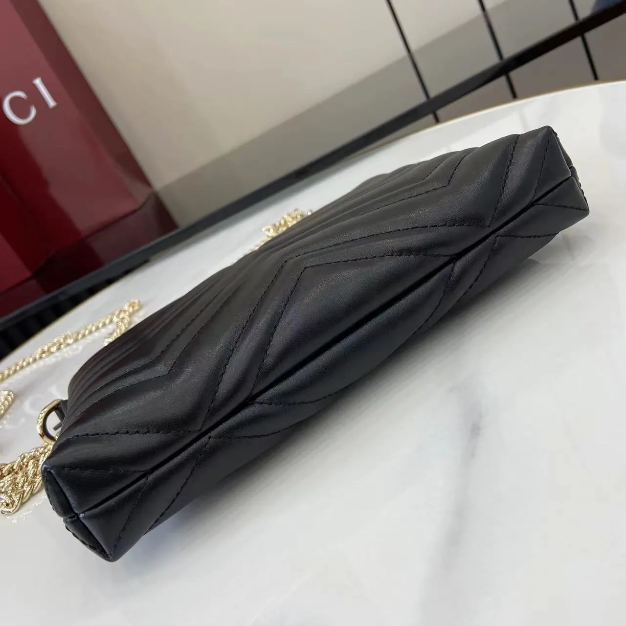 Gucci GG Marmont pochette with chain ?837742 - 图片 5