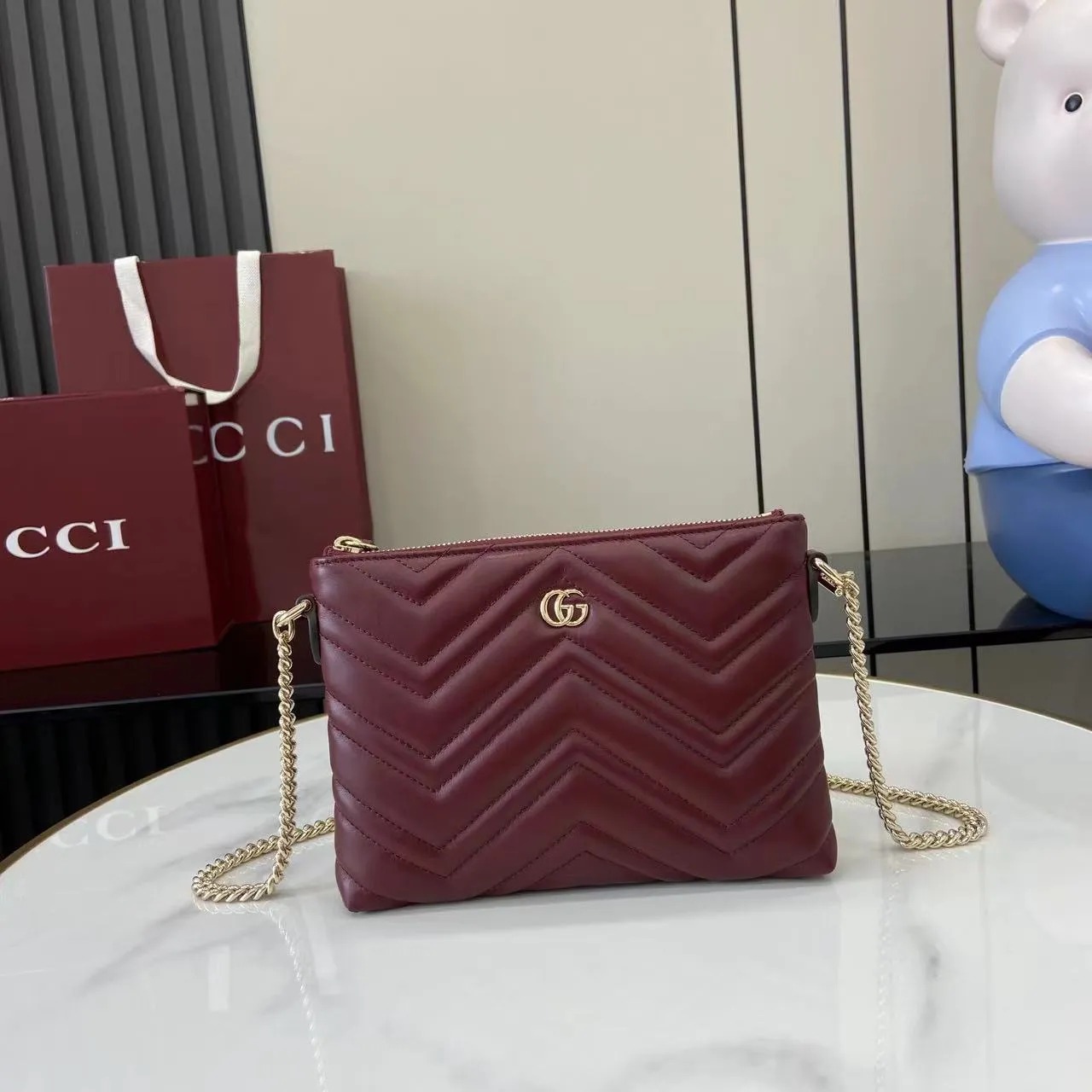 Gucci GG Marmont pochette with chain ?837742 - Image 2