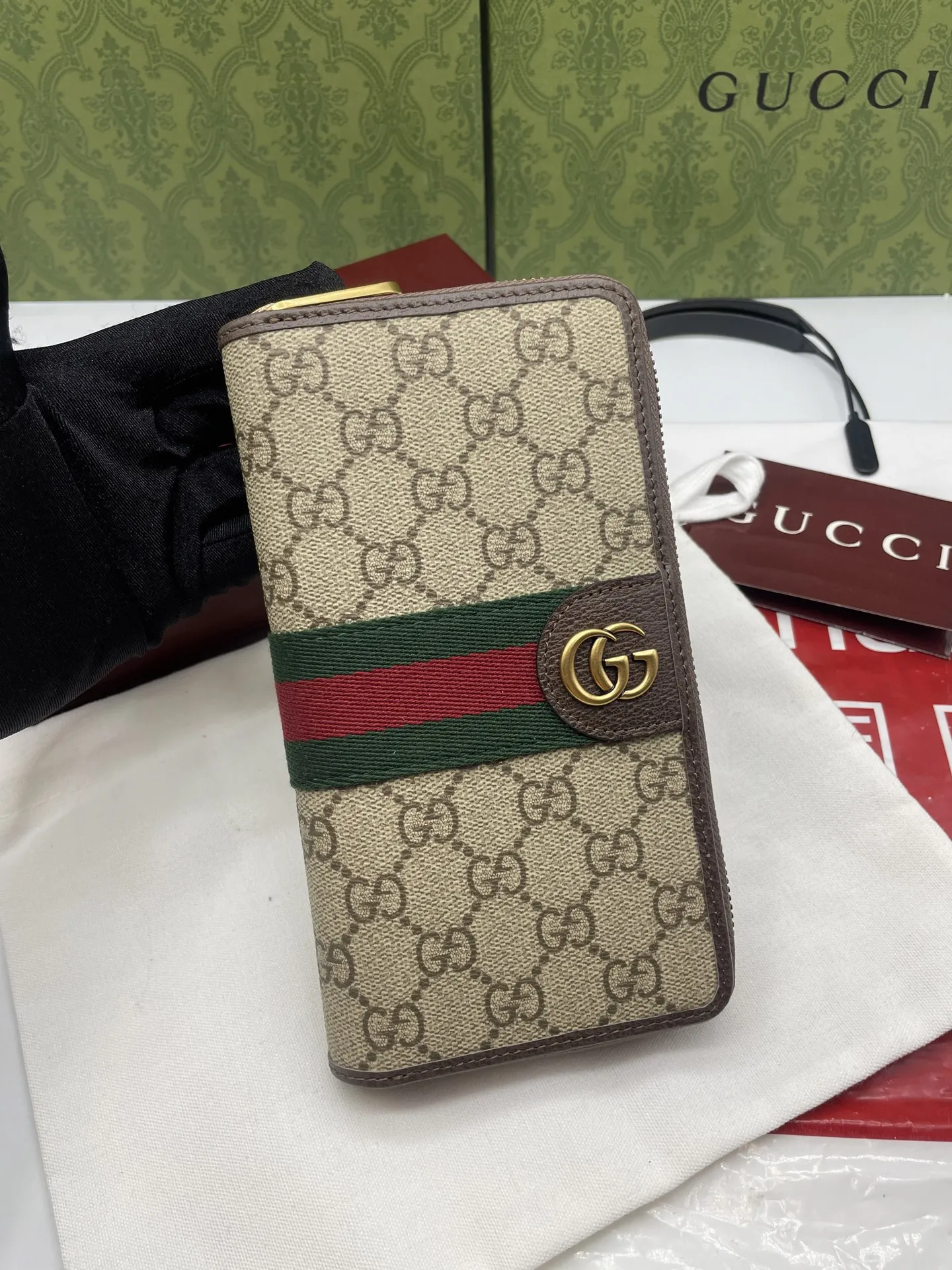 Alternative view of Gucci Ophidia zip around wallet 838619