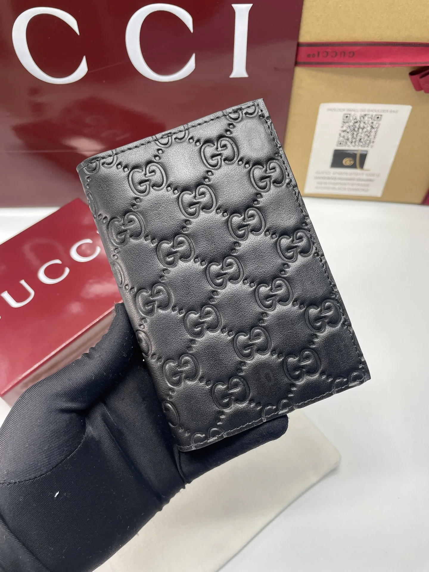 Gucci GG Emblem passport case 850184 - 图片 4
