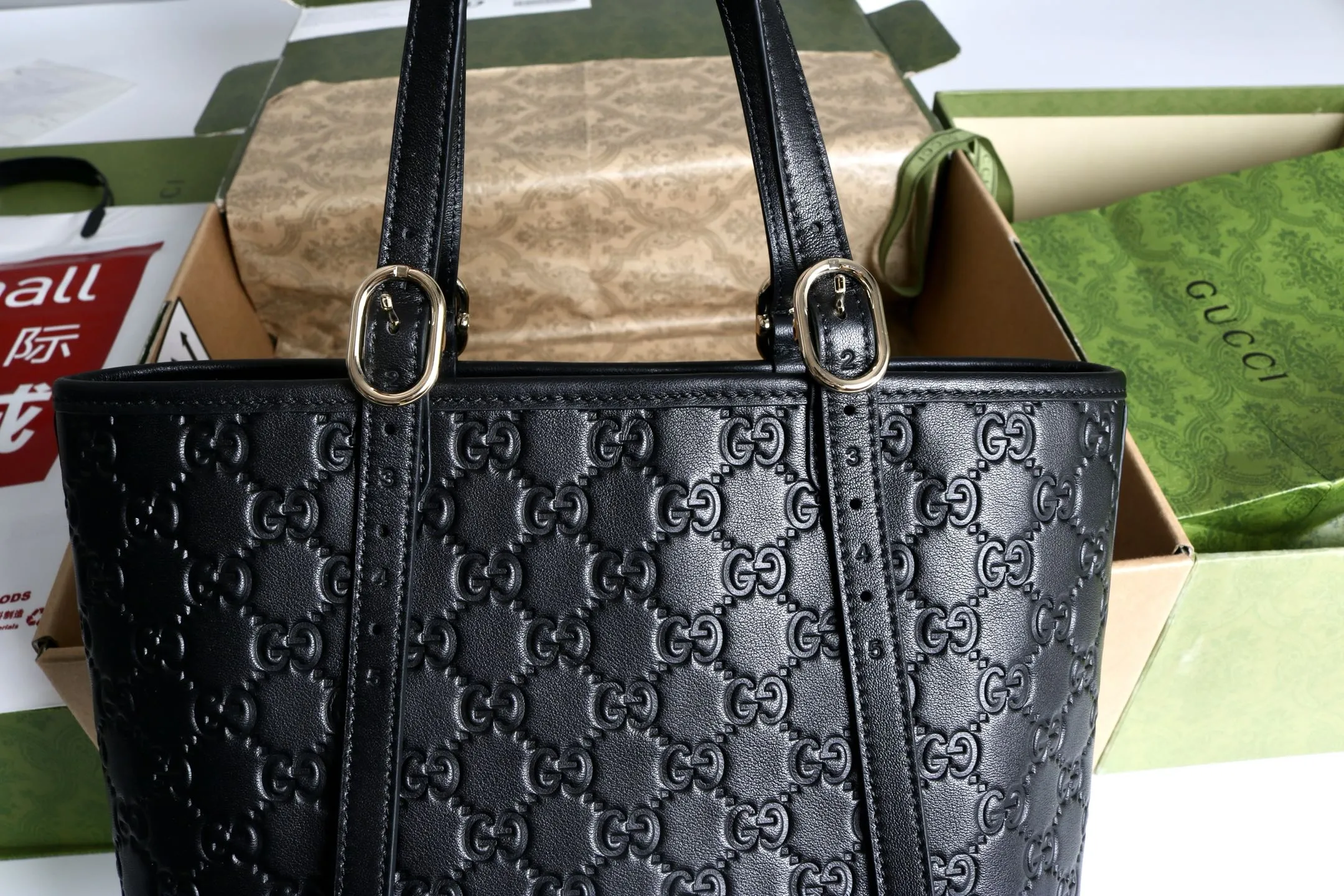 Gucci GG Emblem medium tote bag 847456 - 图片 9