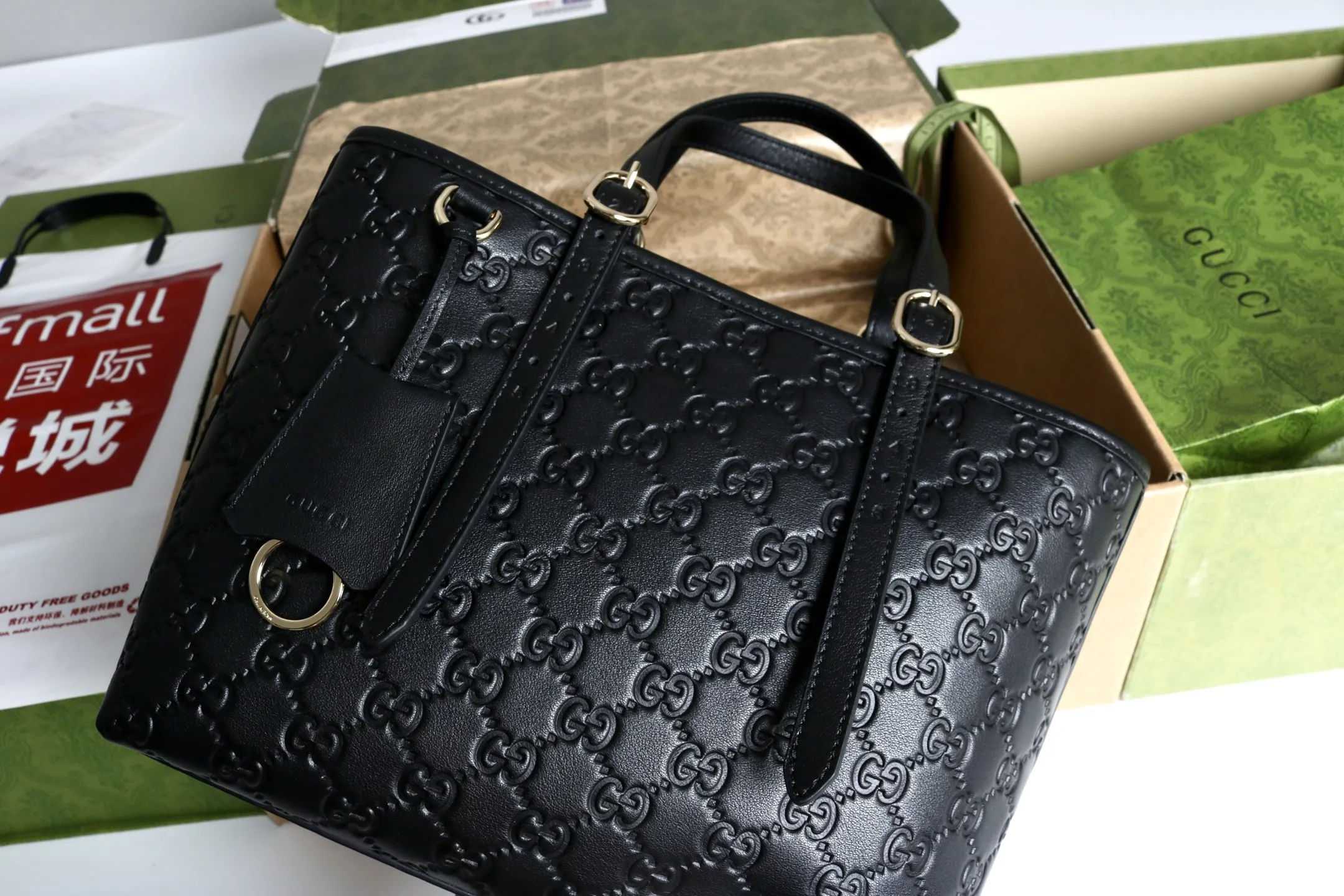 Gucci GG Emblem medium tote bag 847456 - 图片 10