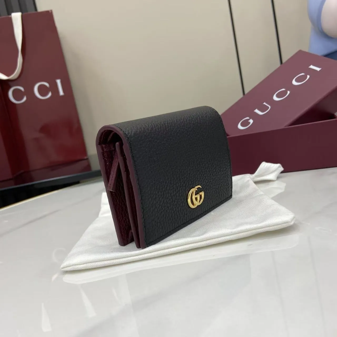 Gucci Bi-color GG Marmont small wallet 456126 - Image 3