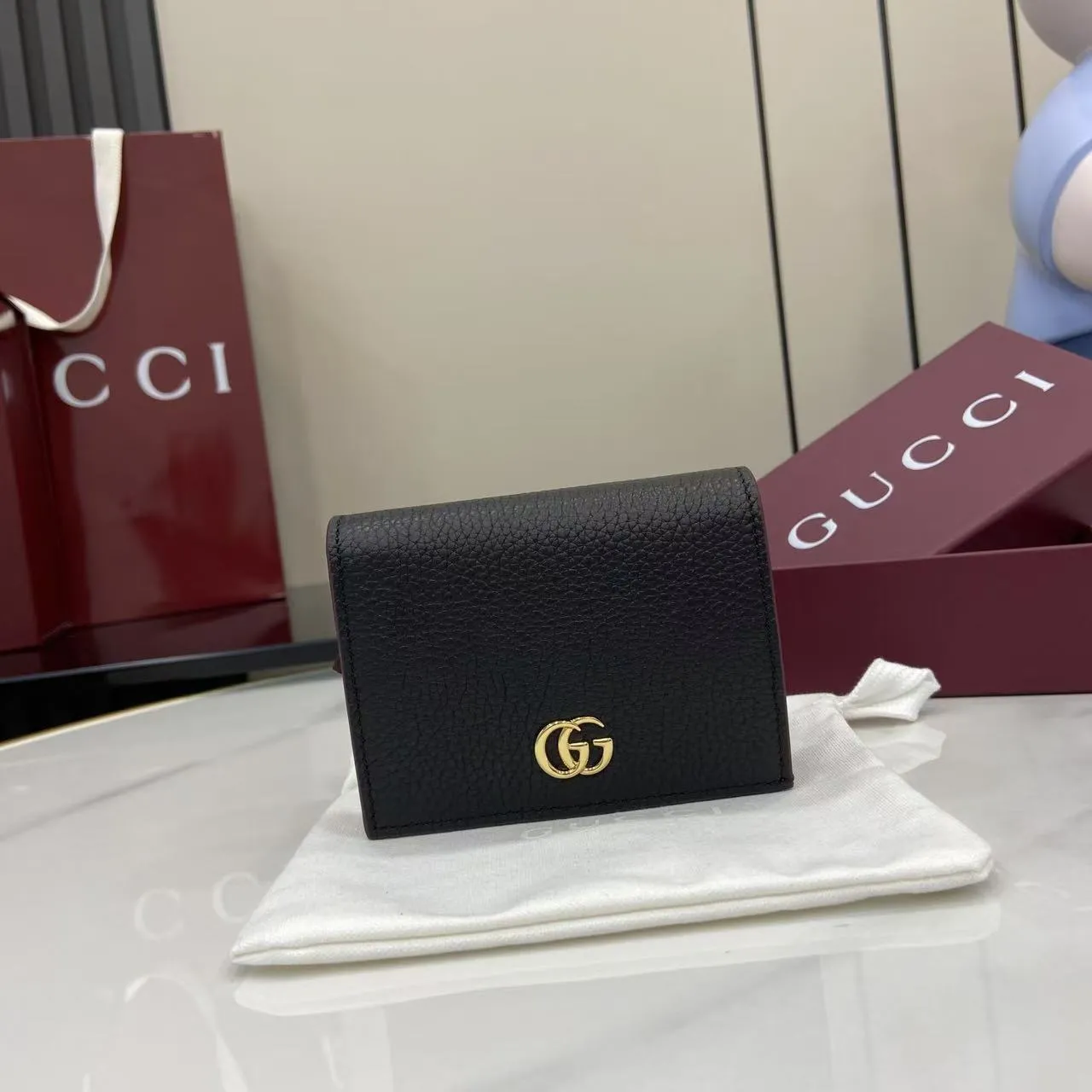 Alternative view of Gucci Bi-color GG Marmont small wallet 456126