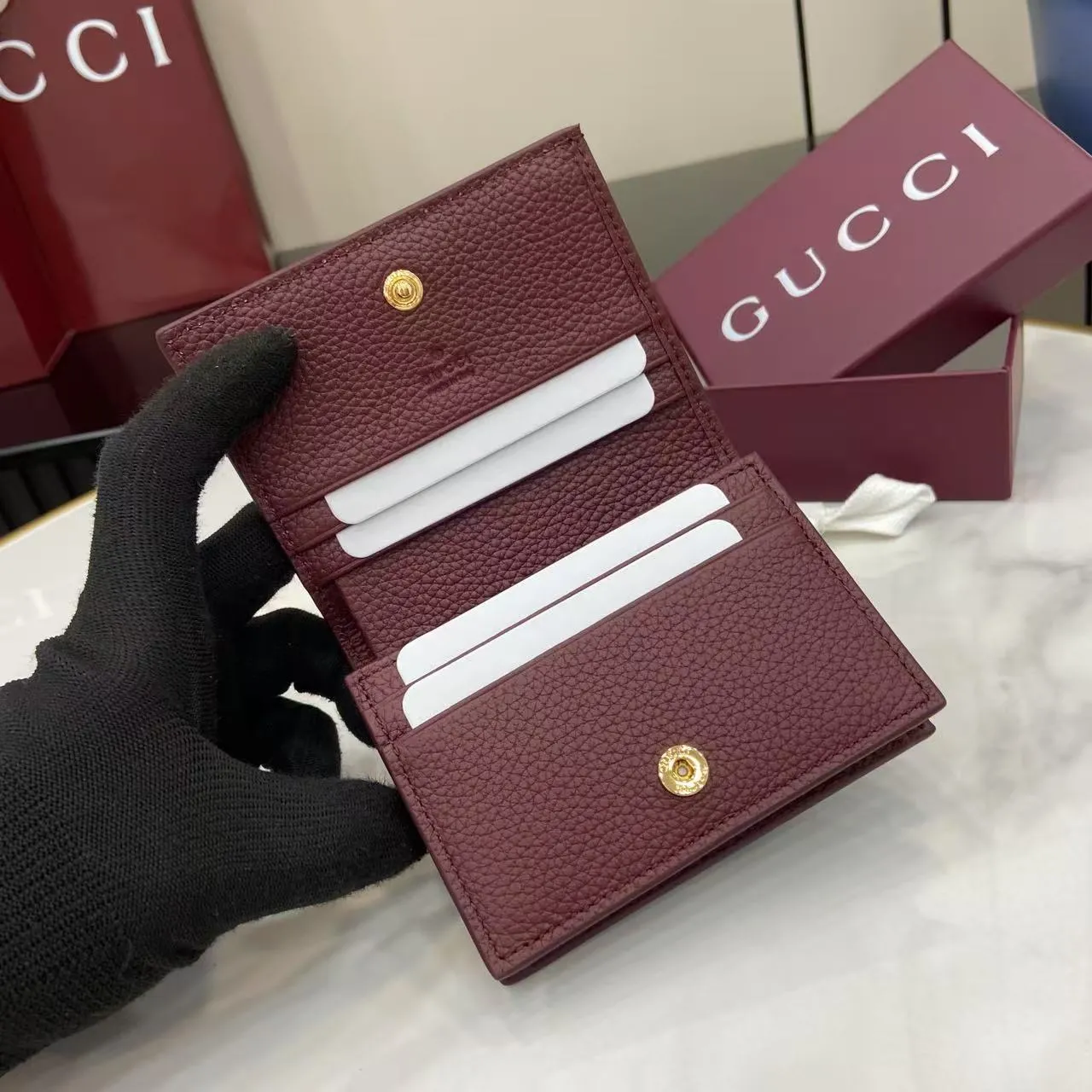 Gucci Bi-color GG Marmont small wallet 456126 - Image 6