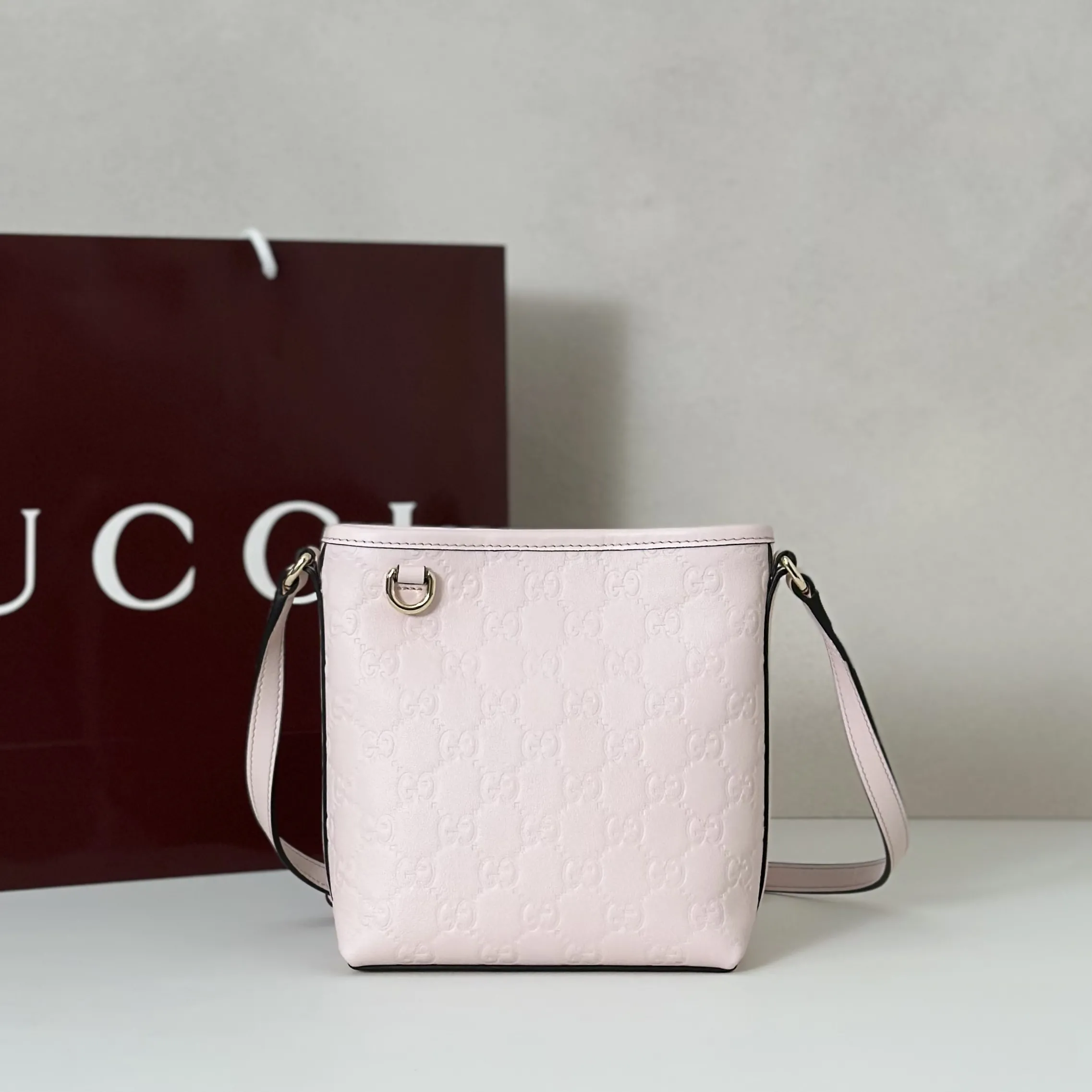 Alternative view of Gucci GG Emblem nano bucket bag 847090