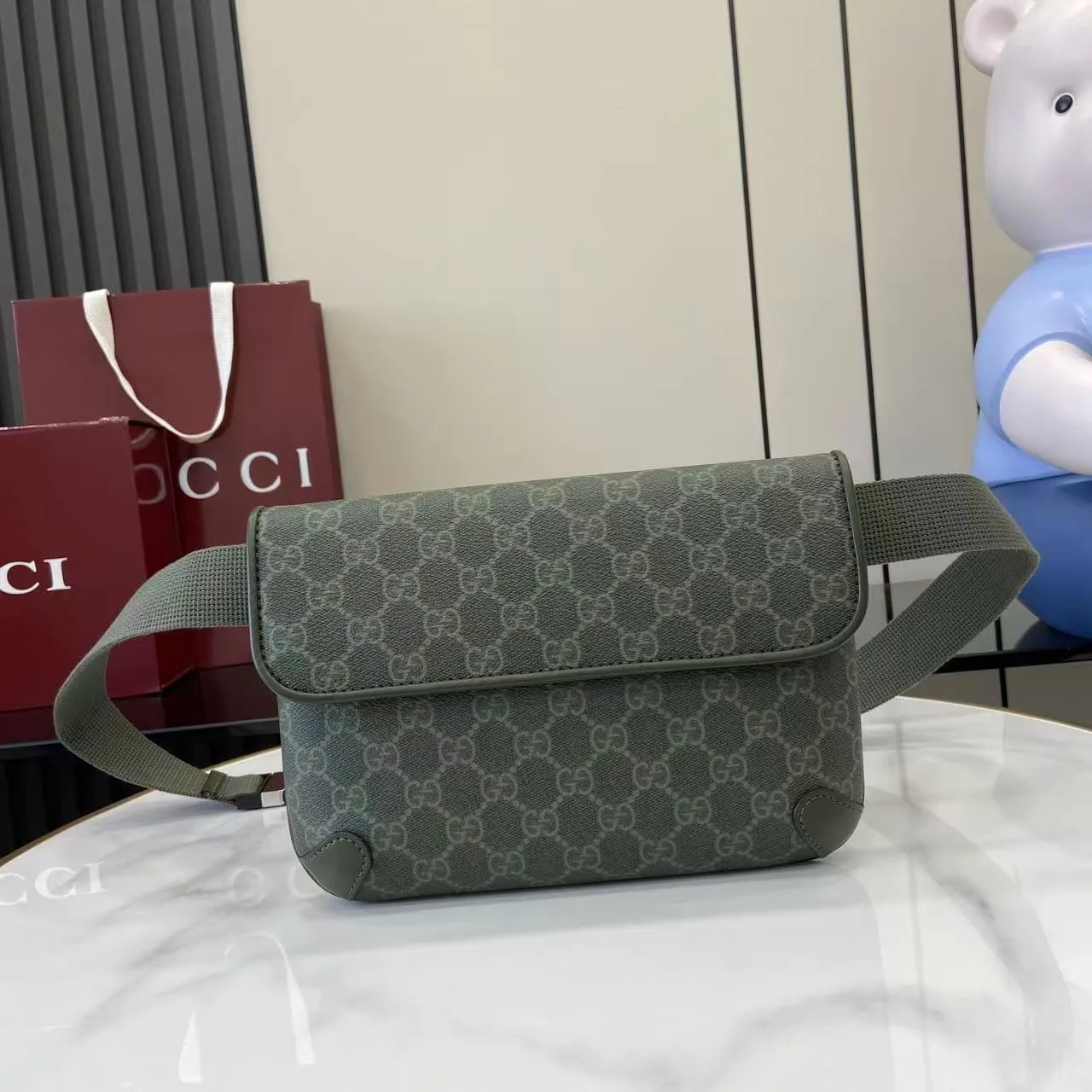 Alternative view of Gucci GG Monogram small belt bag 792091