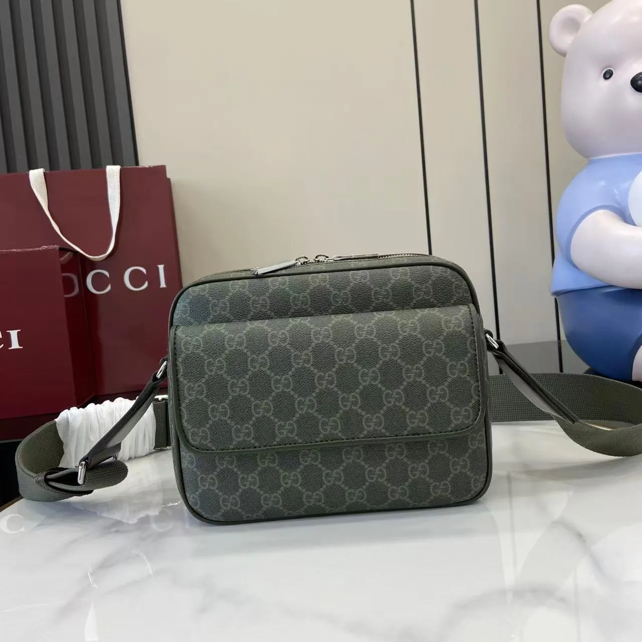 Alternative view of Gucci GG Monogram small crossbody bag 795479