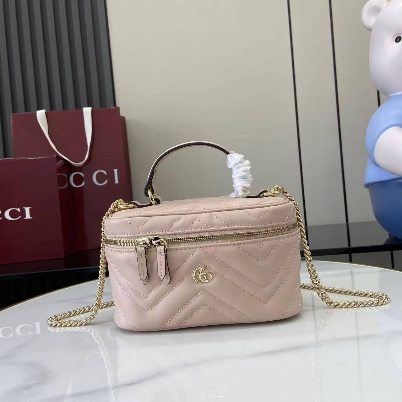 Alternative view of Gucci GG GG Marmont mini vanity bag 837454