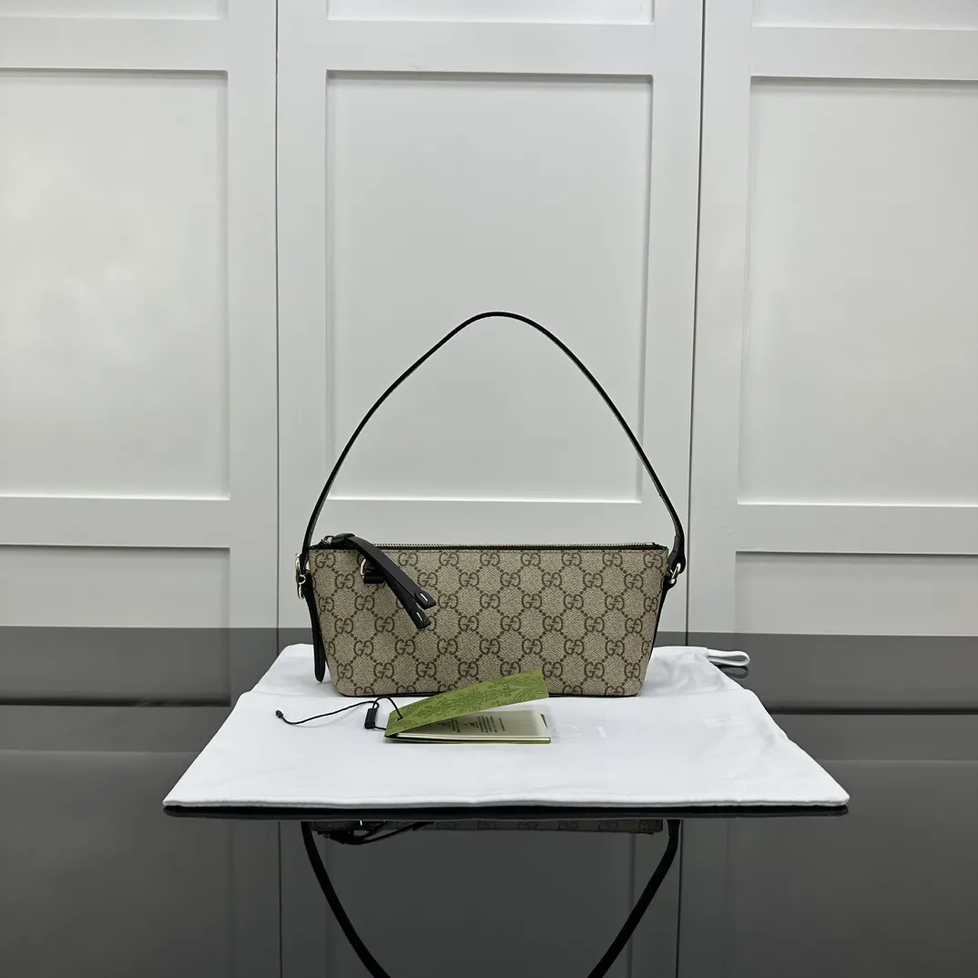 Alternative view of Gucci GG Emblem small shoulder bag 847281