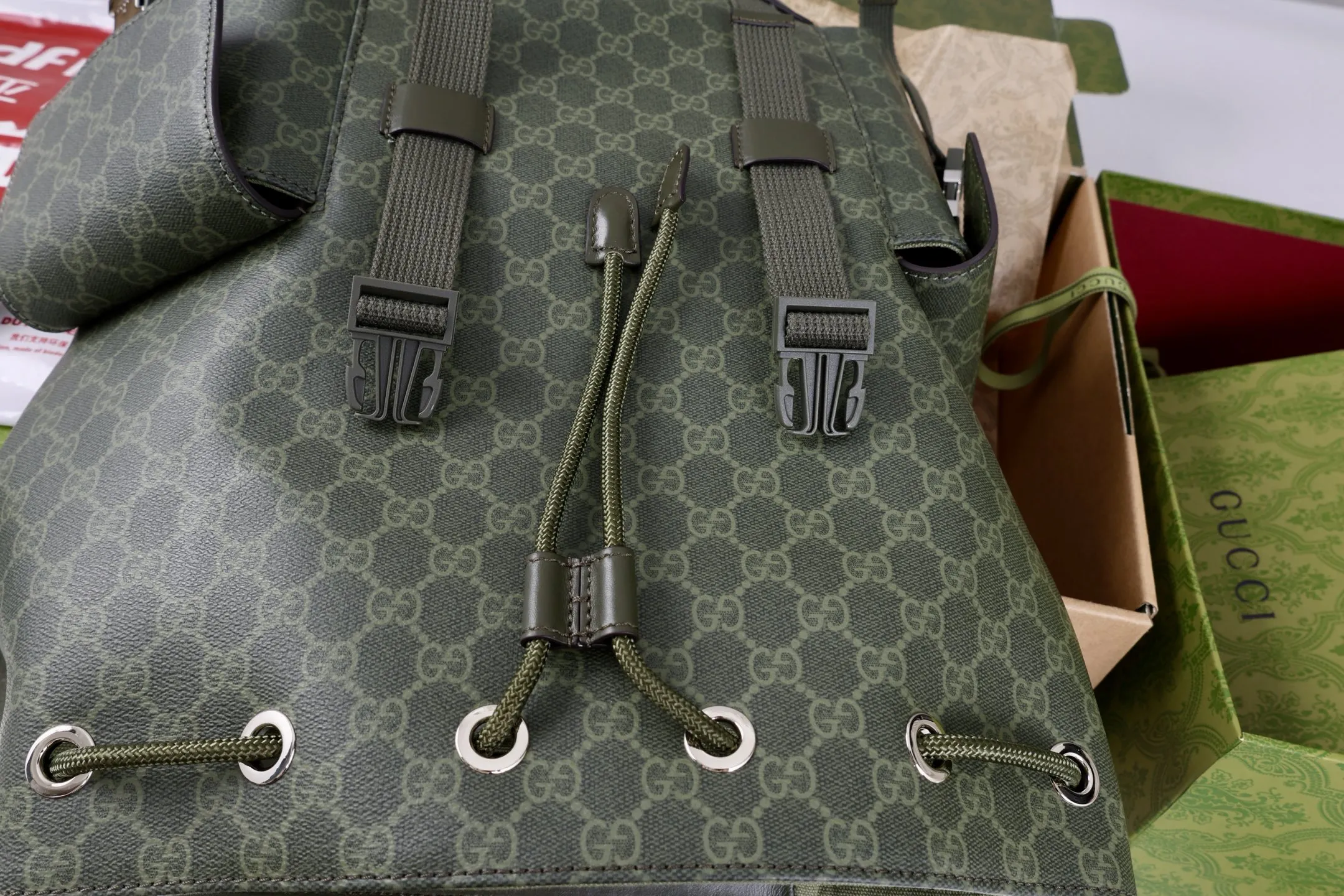 Gucci GG Monogram large backpack ??792080 - Image 11
