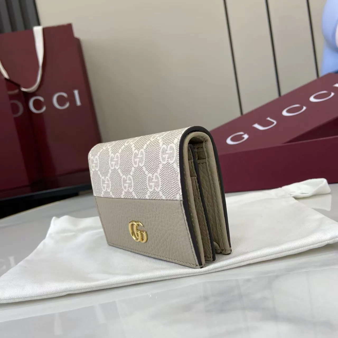 Gucci Bi-color GG Marmont small wallet 841358 - Image 7