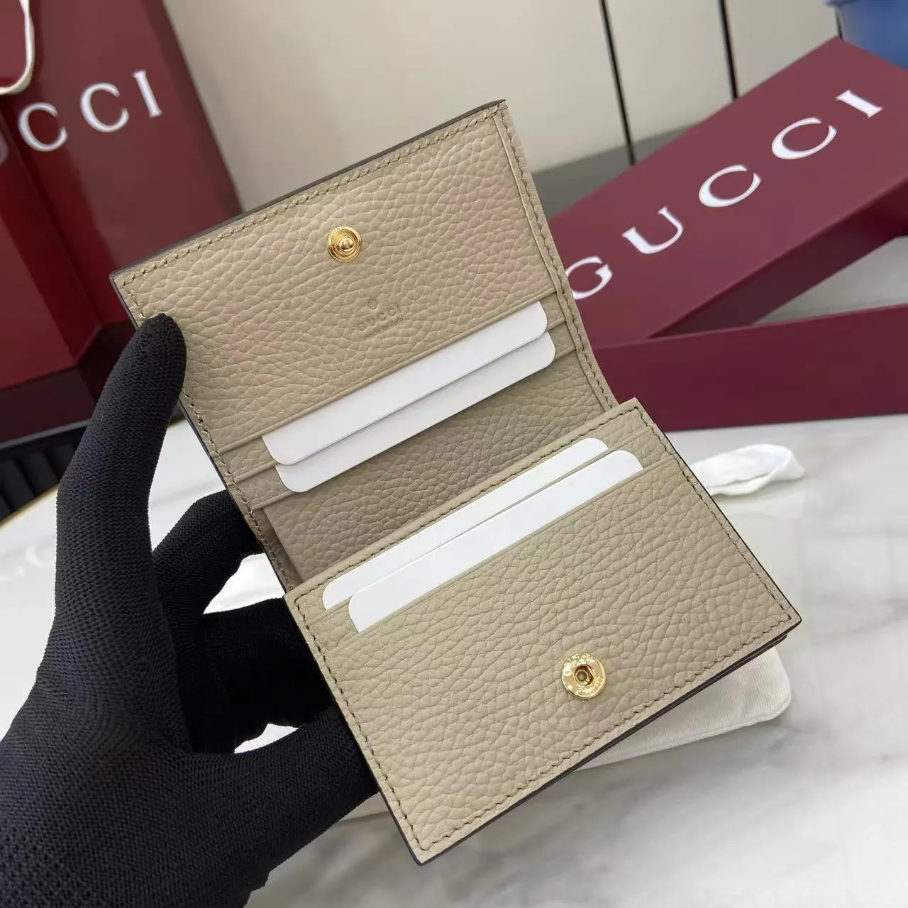 Gucci Bi-color GG Marmont small wallet 841358 - Image 8