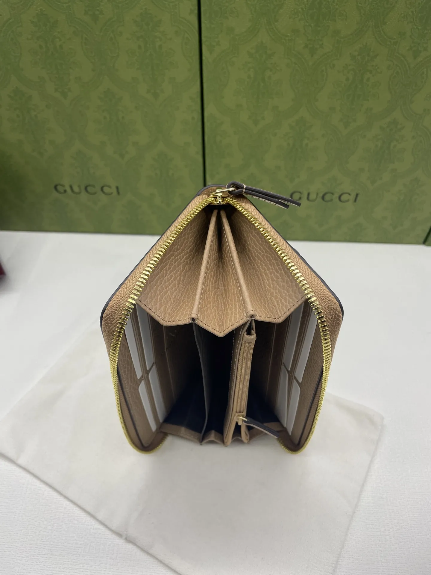 Gucci Bi-color GG Marmont zip around wallet ?456117 - 图片 9