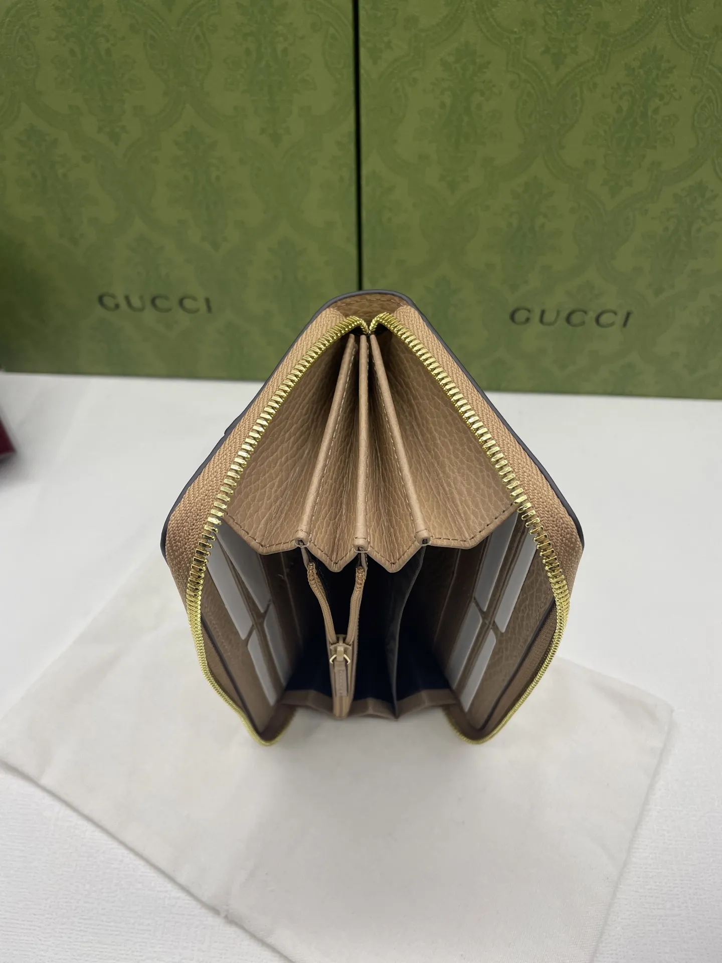 Gucci Bi-color GG Marmont zip around wallet ?456117 - 图片 10