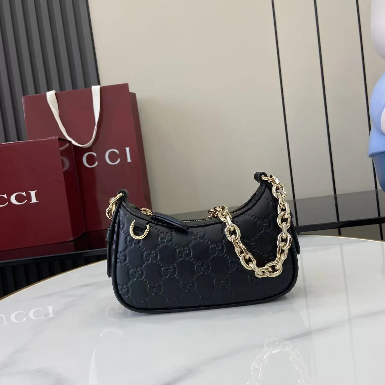Gucci GG Emblem mini shoulder bag ?847091 - 图片 2