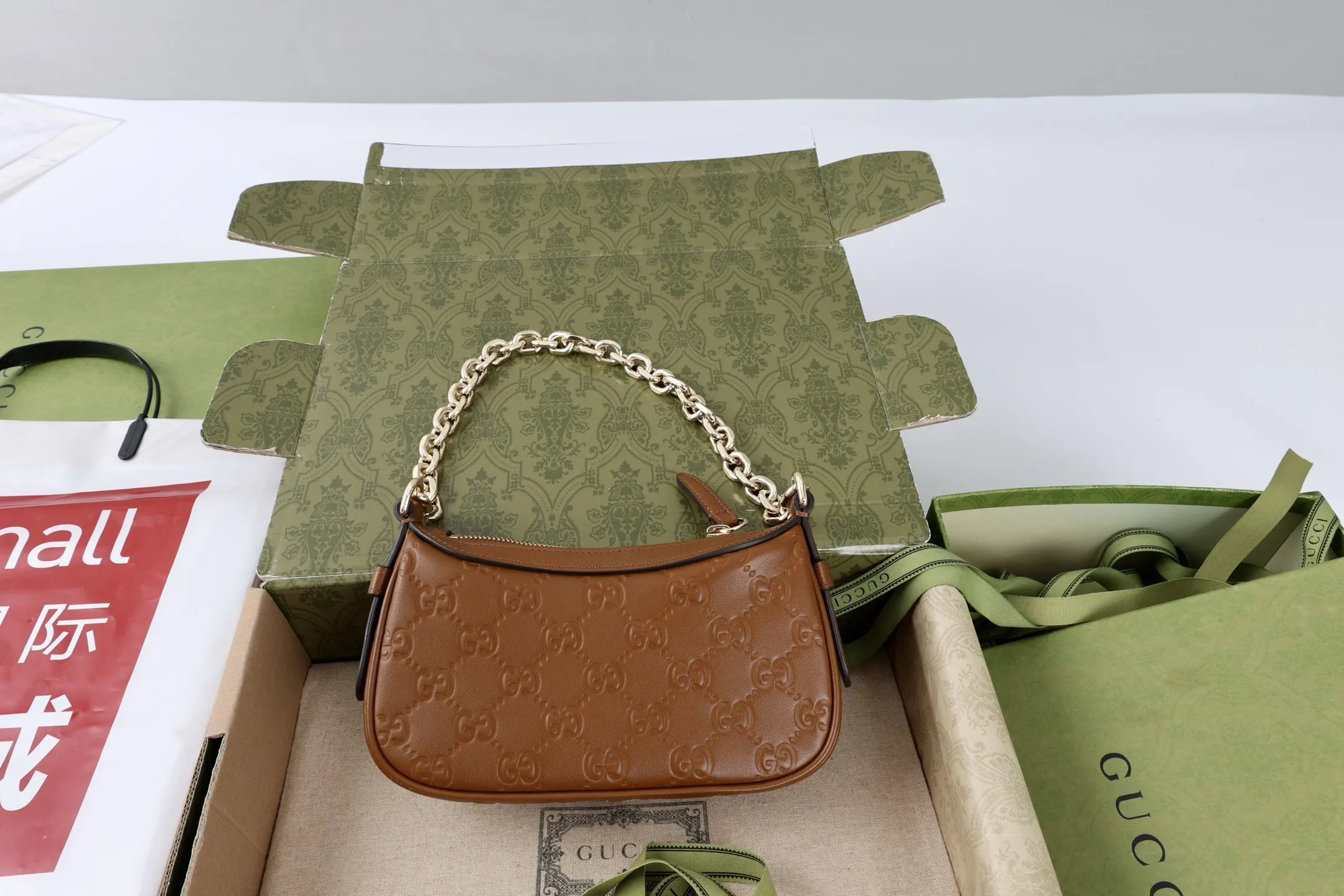 Gucci GG Emblem mini shoulder bag ?847091 - 图片 3