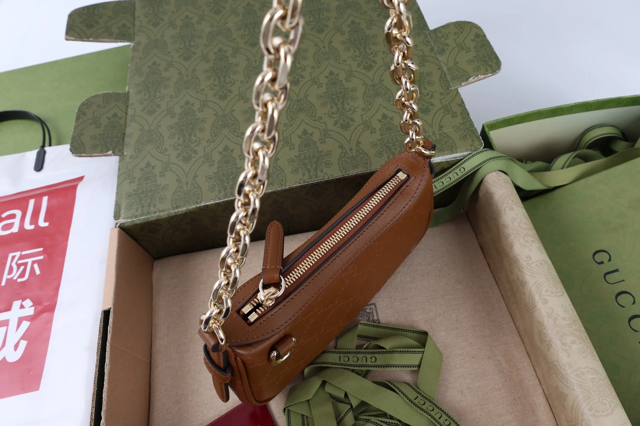 Gucci GG Emblem mini shoulder bag ?847091 - 图片 10