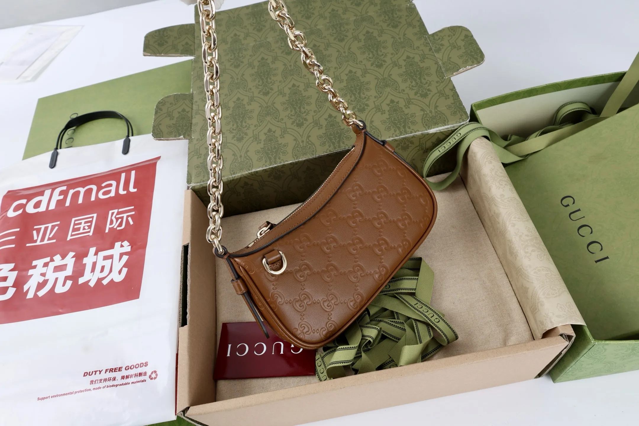 Gucci GG Emblem mini shoulder bag ?847091 - 图片 12