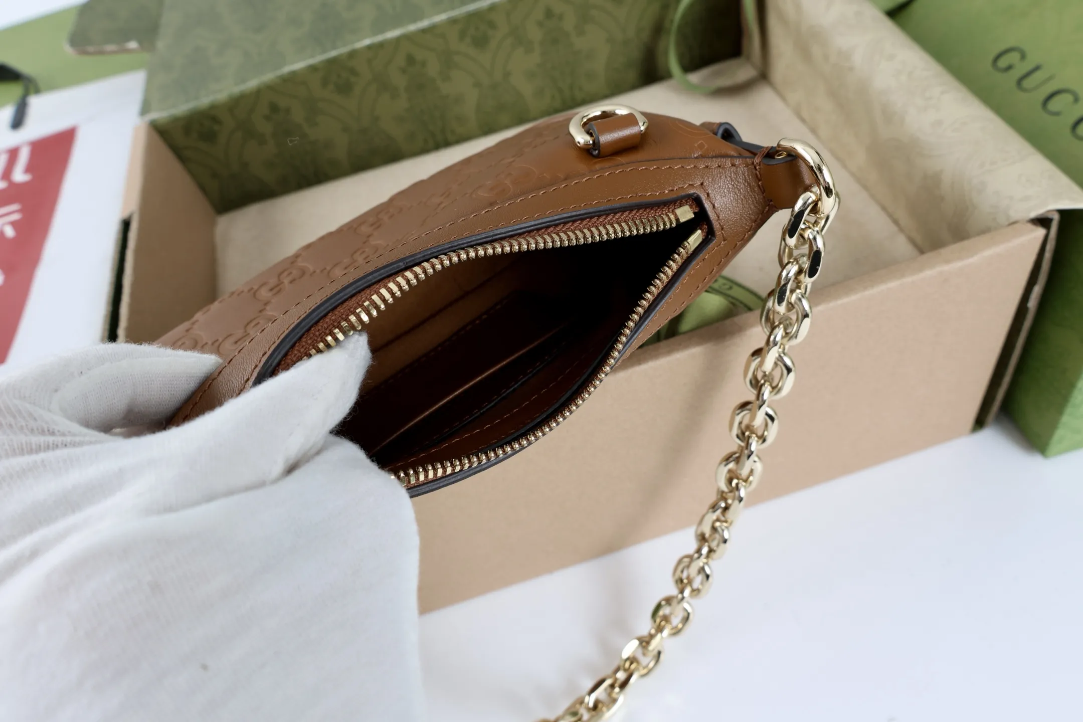 Gucci GG Emblem mini shoulder bag ?847091 - 图片 13