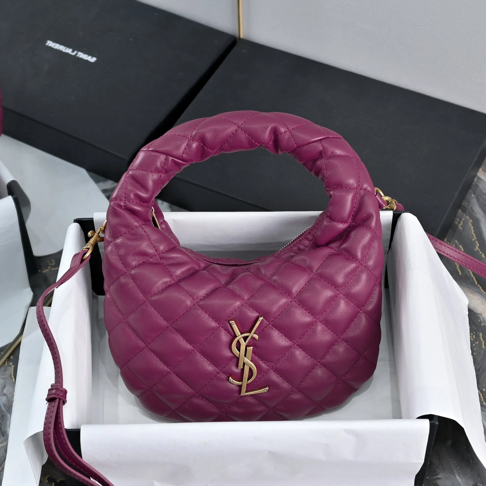Alternative view of YSL Icarino In Quilted Nappa 851689